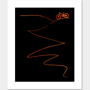 mountain bike mtb gift cycling biker cyclist bicycle outdoor Posters and Art